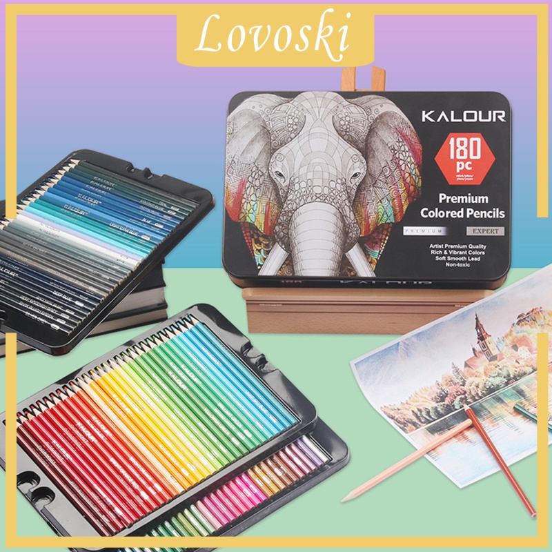 Hộp 180 Bút Chì Màu Vẽ Phác Thảo Lovoski