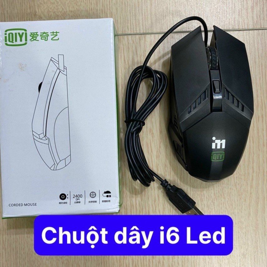 Chuột chuyên game Qi6 có đèn led 7 màu cao cấp - trẻ trung - phù hợp với tất cả các dòng laptop