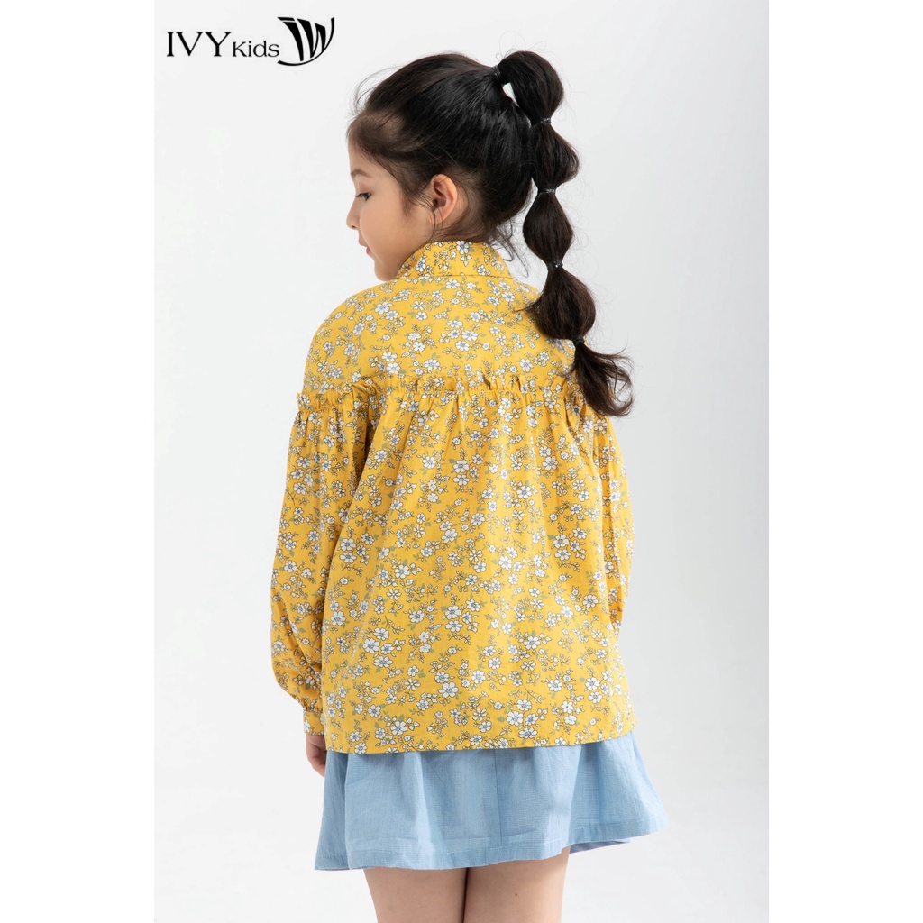 Áo cổ đức hoa nhí bé gái IVY moda MS 17G1100
