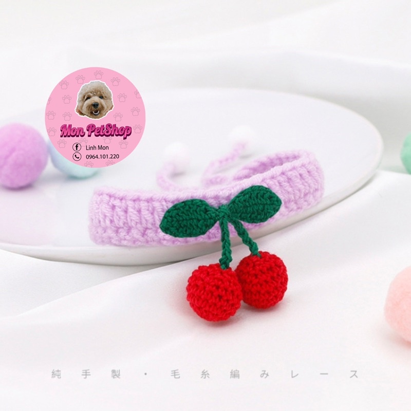 [ Siêu xinh ] Vòng cổ cherry cho thú cưng