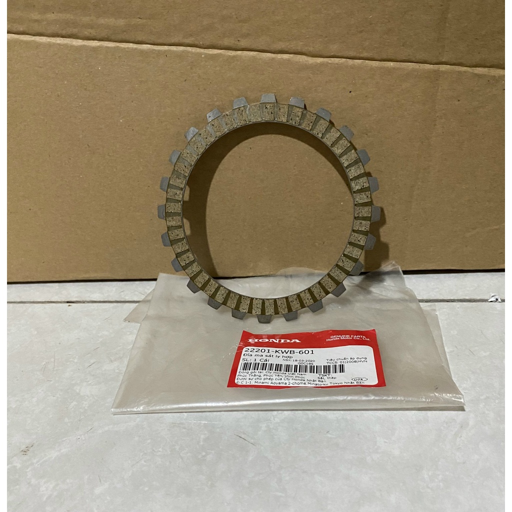 Đĩa ma sát ly hợp - Lá côn HONDA WAVE S110, RS110, RSX110. (22201KWB601)