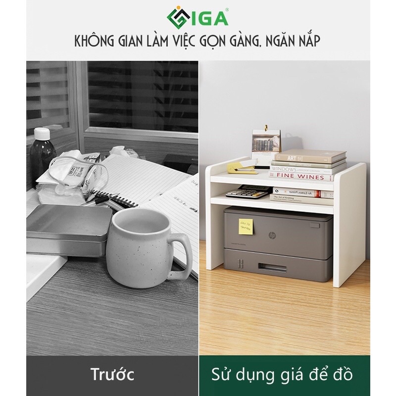 Kệ để máy in văn phòng có thể kết hợp làm kệ sách để bàn làm việc GP193