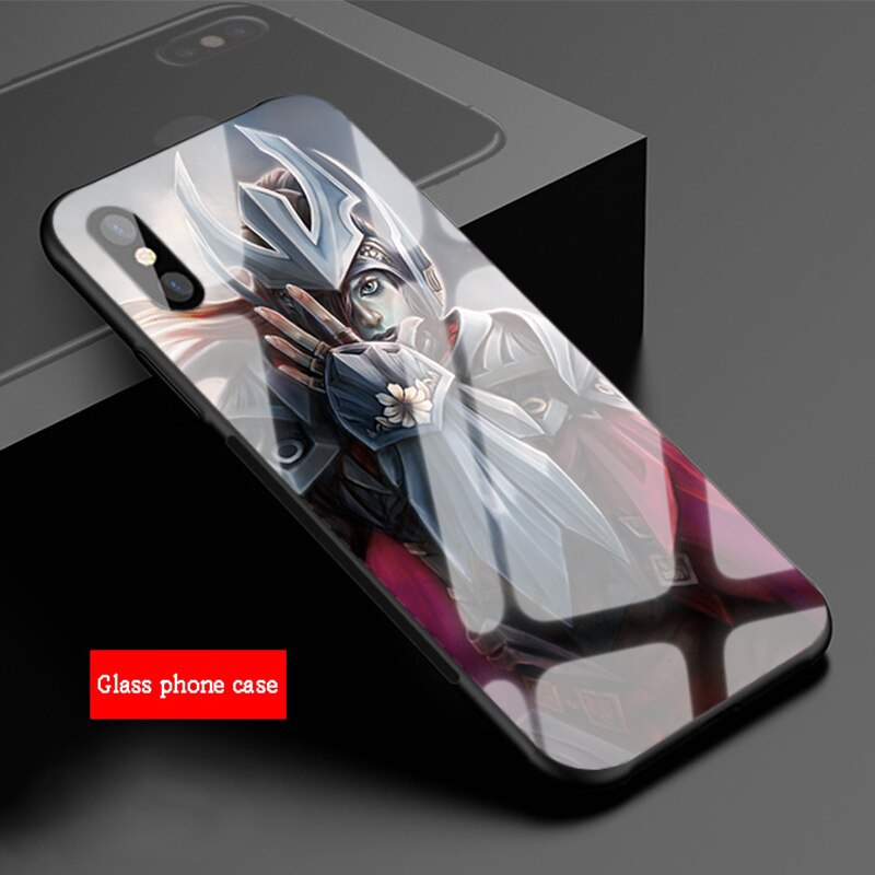 Ốp Điện Thoại Mặt Kính Cường Lực Hình Game Phantom Assassin Dota 2 Cho Iphone Xr Xs Xs Max 8 7 6 6s Plus 5 5c Se 5s X