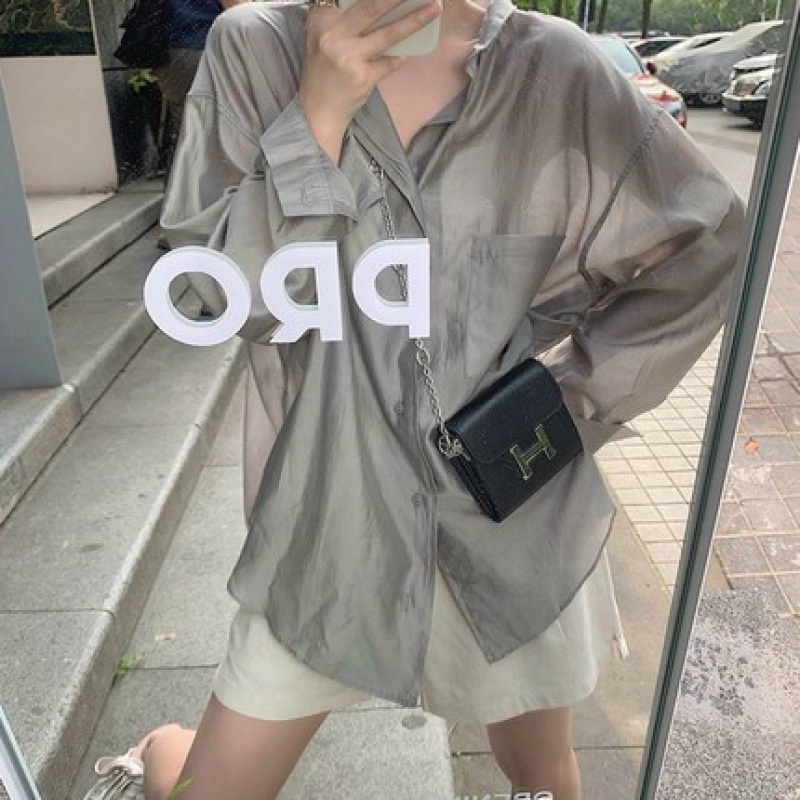 Hàng Mới Về Áo Sơ Mi Dài Tay Dáng Rộng Phong Cách Hàn Quốc Baju Wanita Lengan Panjang Hàng Mới Dành Cho Bạn Nữ