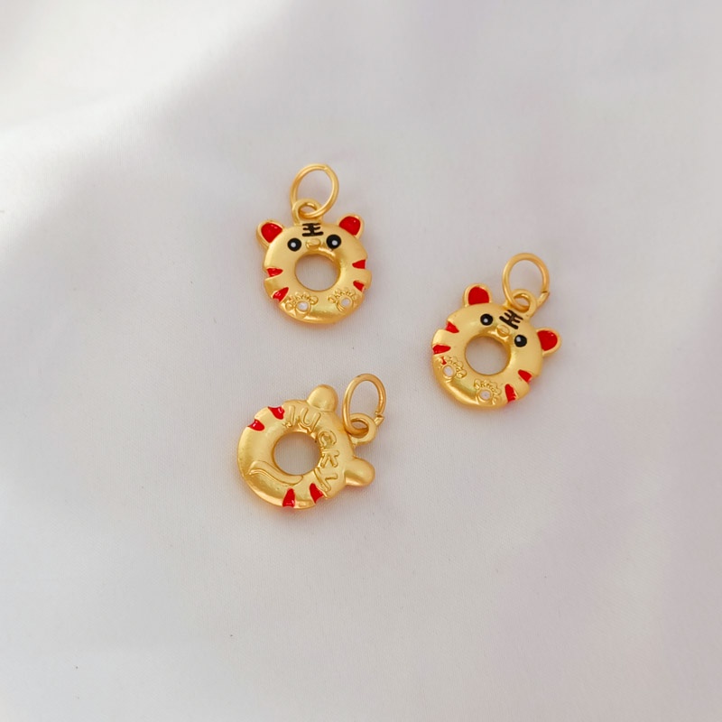 Mặt Dây Chuyền Hình Con Hổ Nhỏ Mạ Vàng 18K Dễ Thương