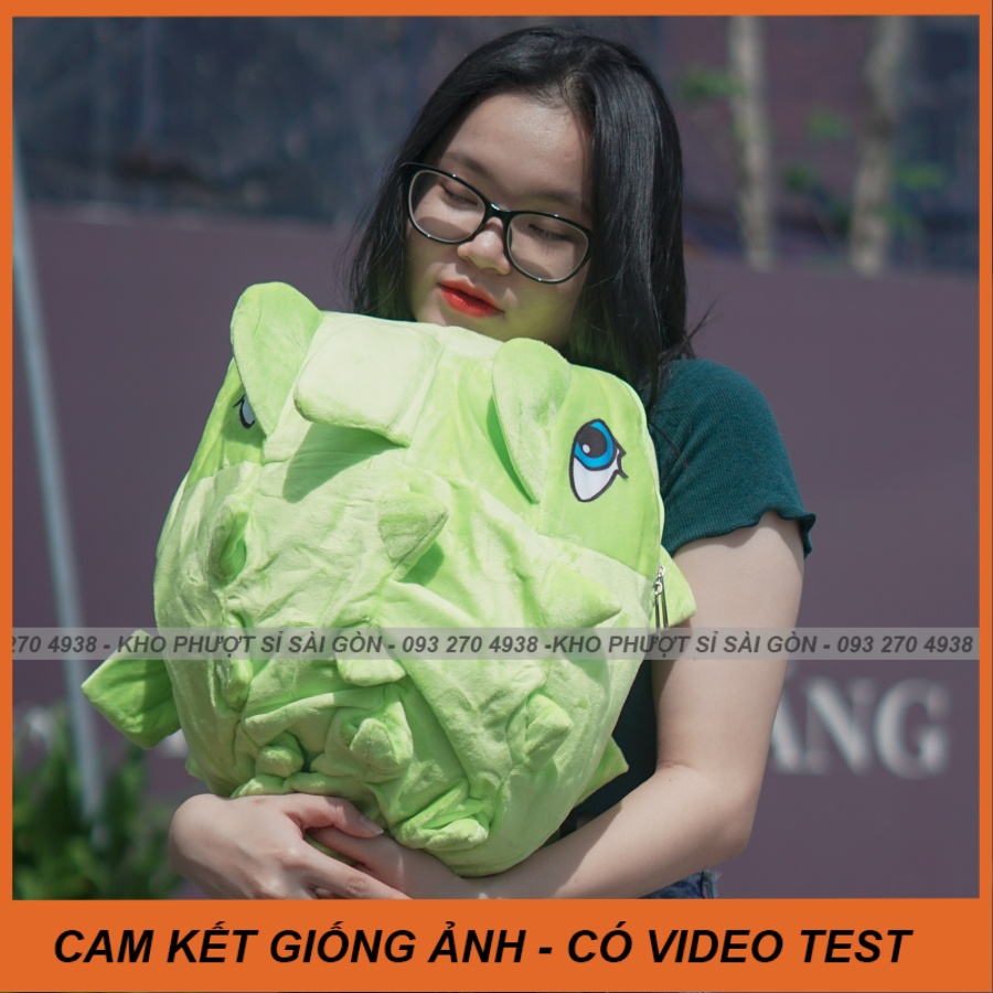 Balo đi học cho pé kute hình con Khủng long vải Nhung mịn nhiều màu cho bạn chọn lựa