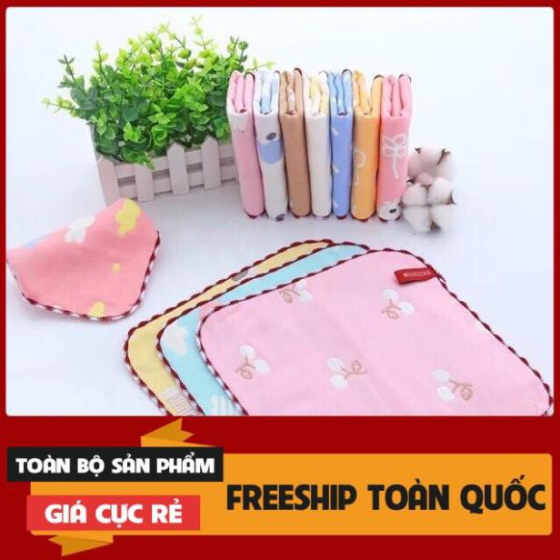 [SALE SỐC] [bán lẻ]Khăn mặt sợi cotton 6 lớp cho bé yêu