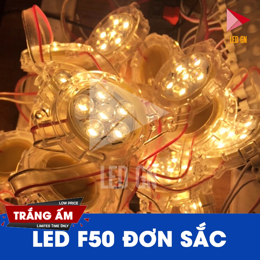 Bóng LED F50 Đơn Sắc - Nhựa Trong