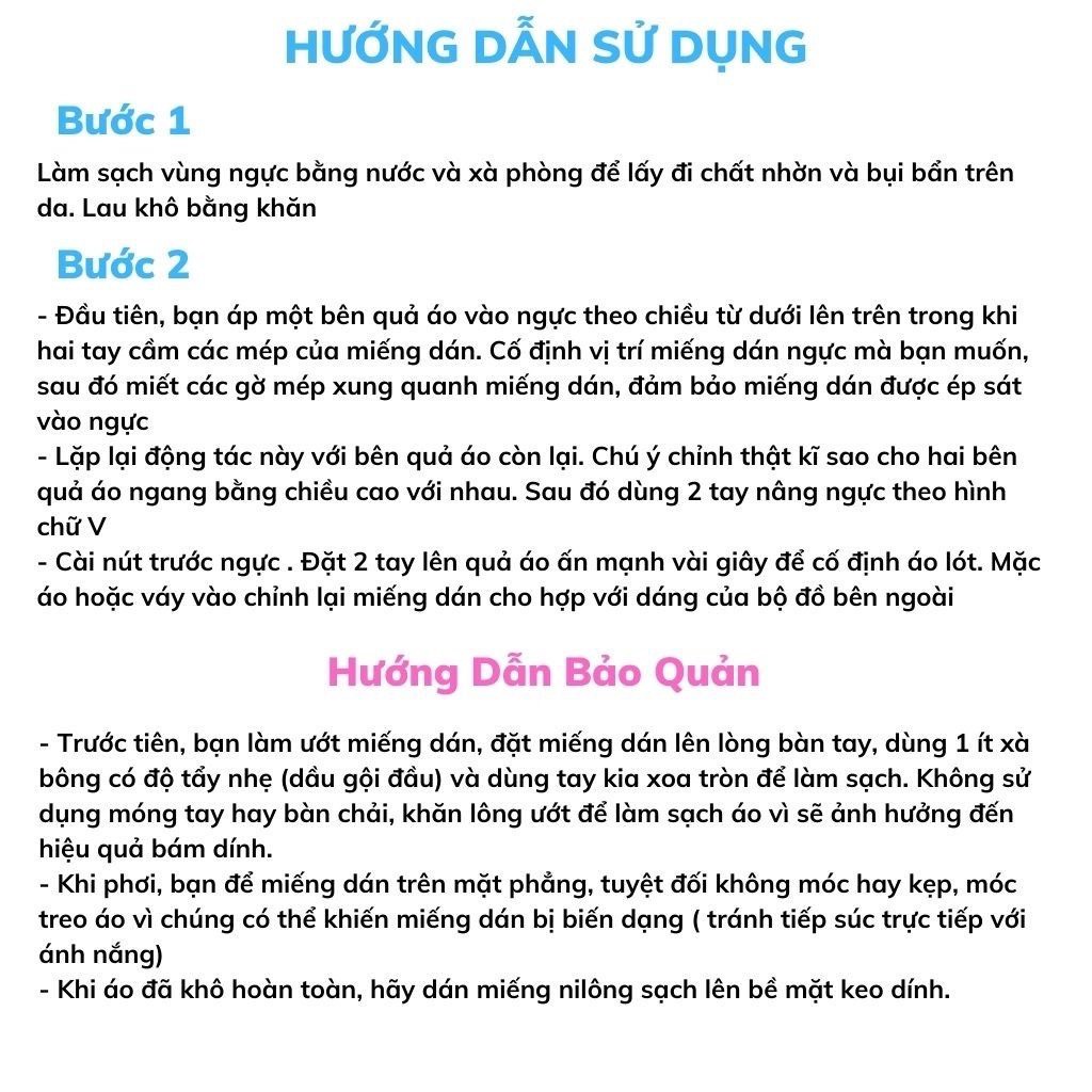 Miếng Dán Ngực Silicon Nâng Ngực Cài Trước Kèm Dây Trong B4949