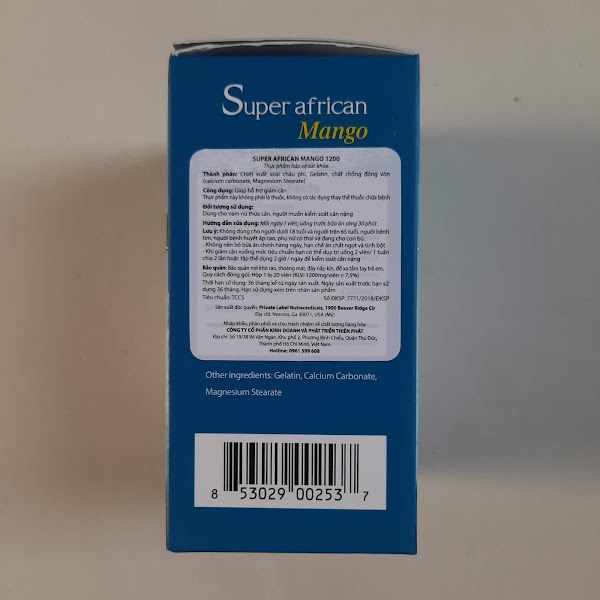 Giảm Cân Super African Mango 1200