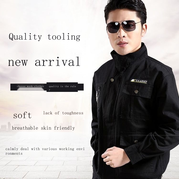(có hàng) Bộ Đồ Bảo Hộ Lao Động Bằng Vải cotton Một Mảnh Thời Trang Xuân Thu Cho Nam clo