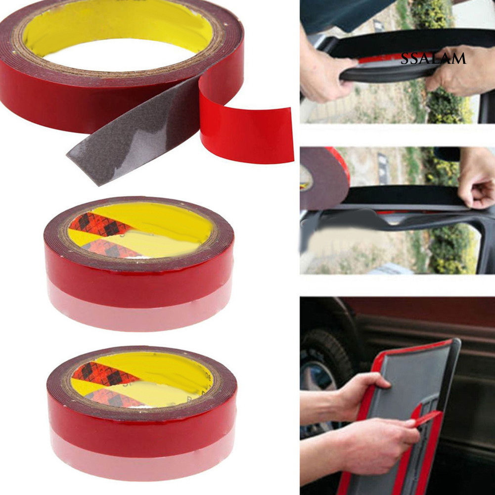 1 Cuộn Băng Keo Hai Mặt Bằng Acrylic Siêu Dính Dùng Trang Trí Nhà Cửa / Xe Hơi