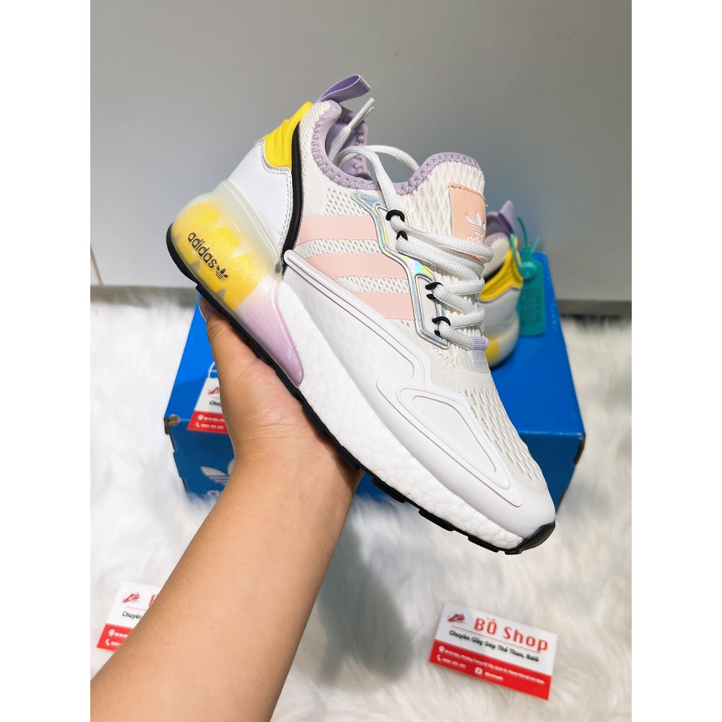 GIÀY THỂ THAO NAM NỮ ADIDAS ZX 2K BOOST 2021 CLOUD WHITE PINK TINT
