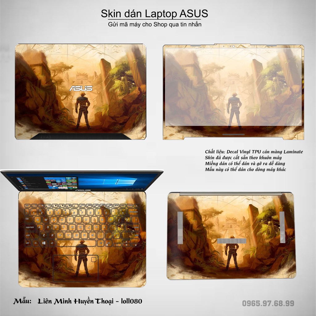 Skin dán Laptop Asus in hình Liên Minh Huyền Thoại _nhiều mẫu 11 (inbox mã máy cho Shop)