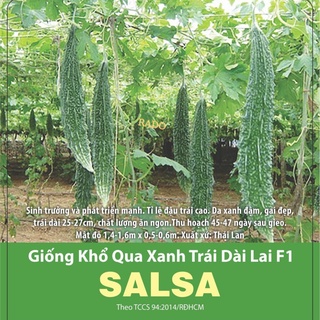Hạt giống khổ qua xanh trái dài lai f1 salsa