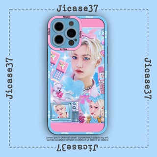 Ốp lưng iphone và samsung xiaomi oppo cạnh vuông Jicase Felix Kpop Stray Kids 