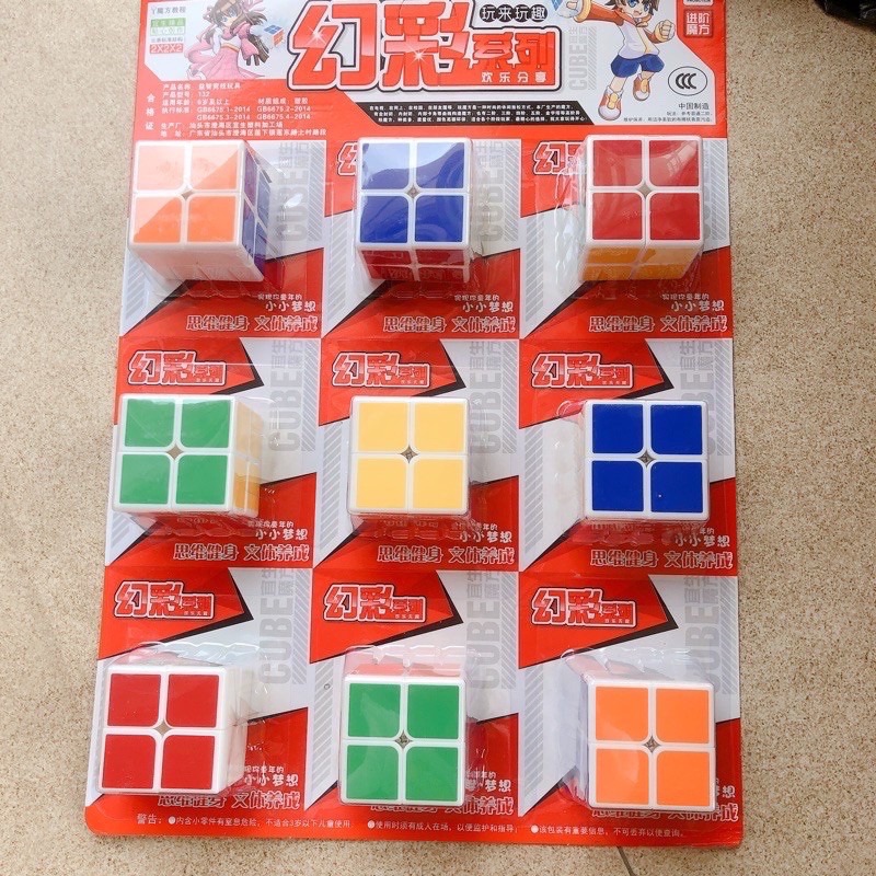 vỉ 12 chiếc rubik 2x2 loại đẹp