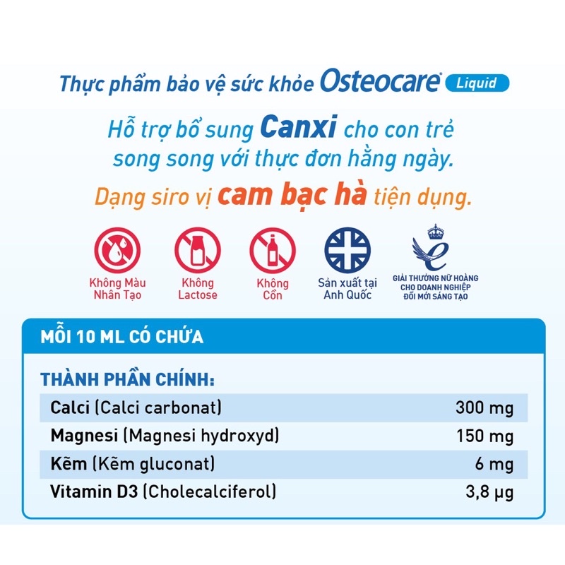 Canxi Osteocare Liquid Vitabiotics Anh