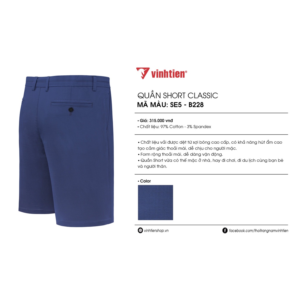 Quần Short Classic 315 - Nhiều màu