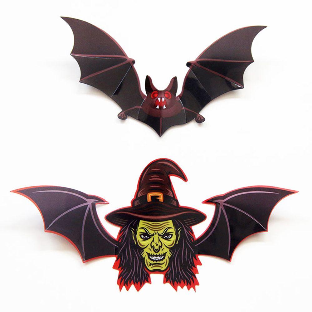 CONOPERY Bộ 12 Miếng Dán Họa Tiết Hoạt Hình Dơi Và Bí Ngô Trang Trí Tiệc Halloween