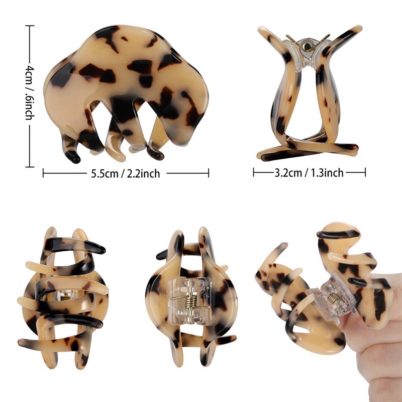 [5 loại] Kẹp tóc xà cừ kiểu hàn quốc sang 5,5cm (KT103)