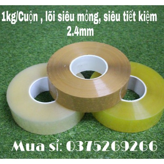 Băng keo 1kg/ cuộn lõi nhựa mỏng