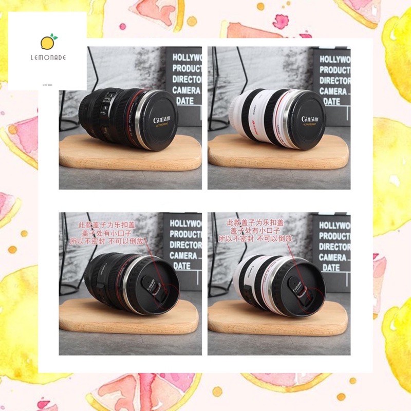 Bình giữ nhiệt Cốc inox hình lens canon BN031