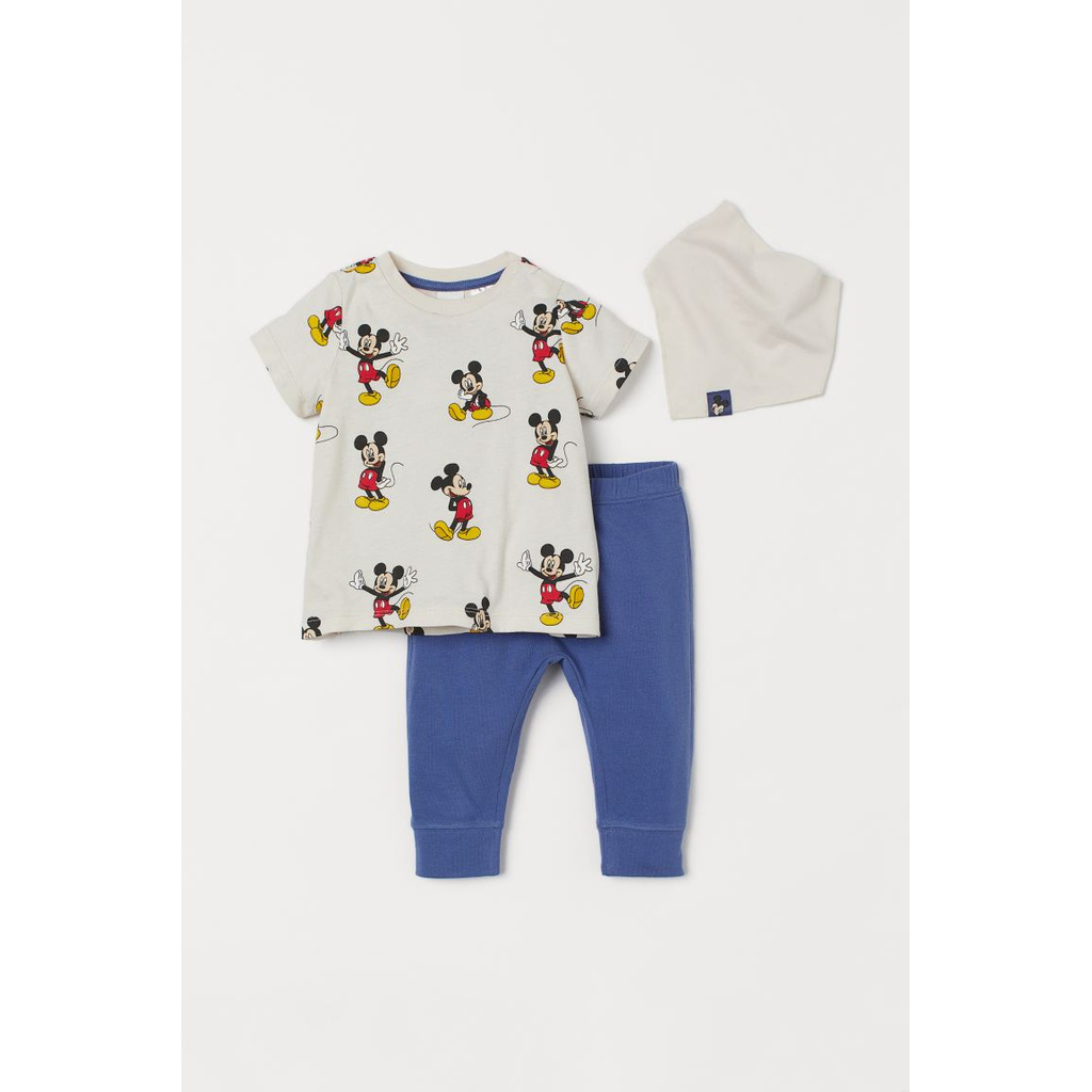 Set quần áo 3 chi tiết mickey HM H&M_hàng chính hãng authentic