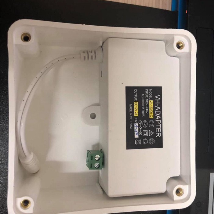 COMBO 5c Nguồn hộp 12V-2A chất lượng cao và thẩm mỹ bao gồm cả hộp nối và nguồn, Hộp nối liền nguồn 12V 2A