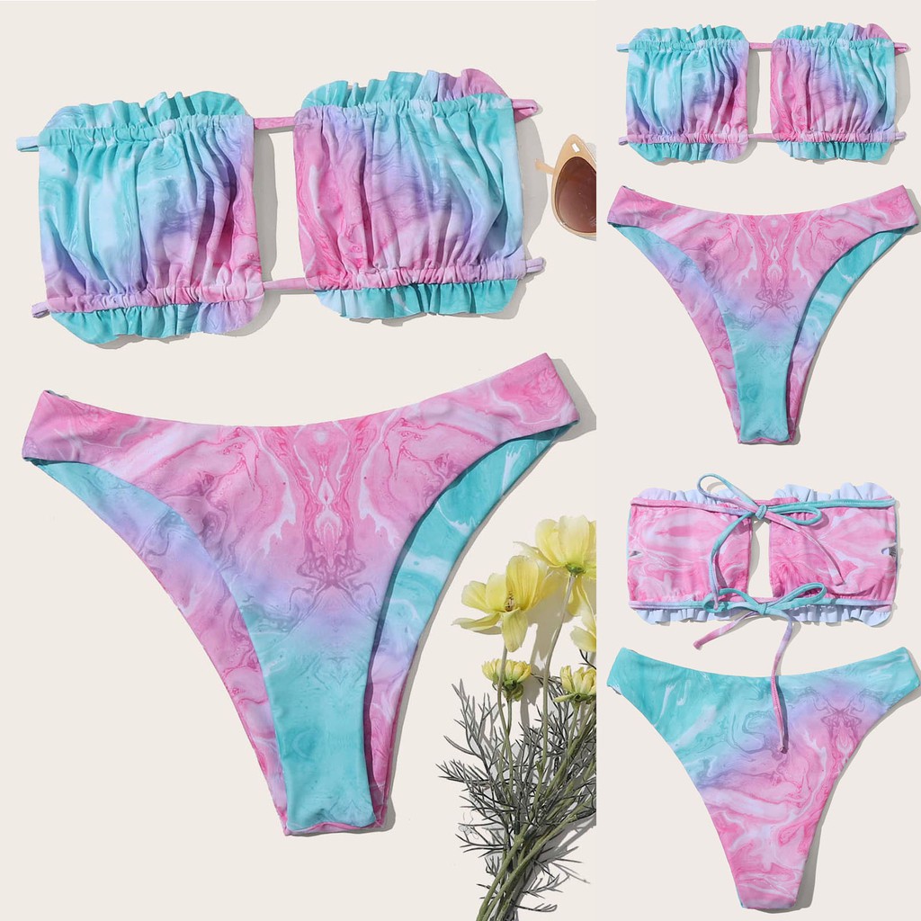 Set Đồ Tắm In Họa Tiết Hoa Quyến Rũ Cho Nữ