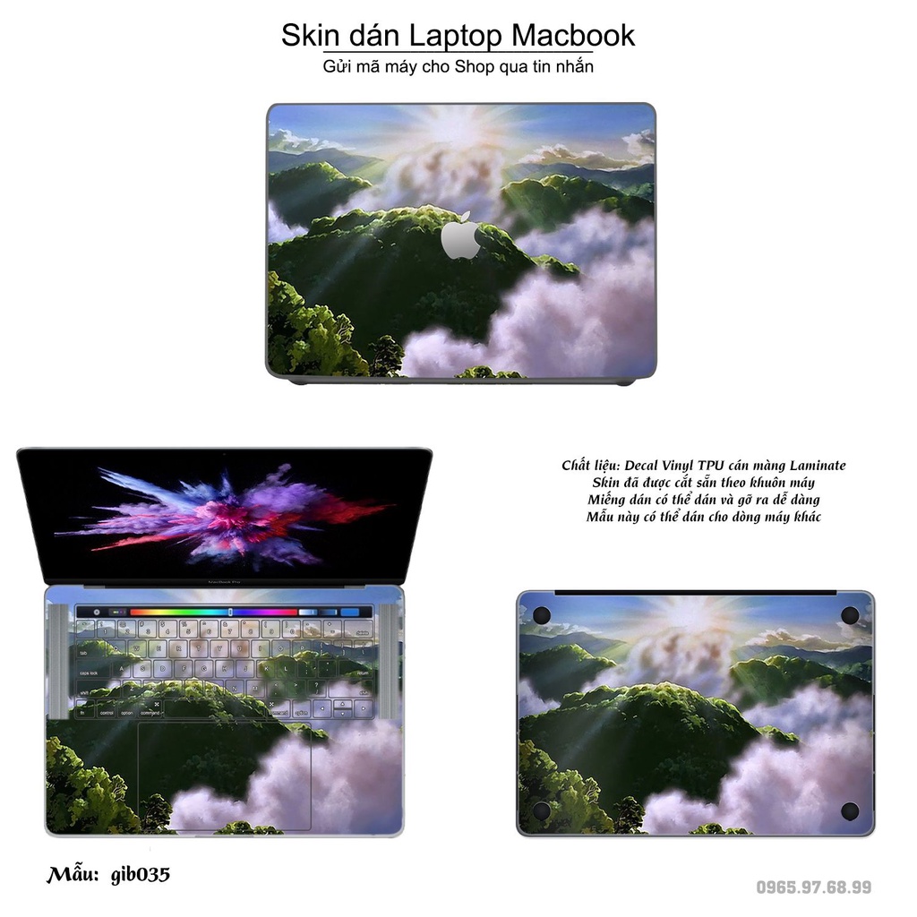 Skin dán Macbook mẫu Ghibli movies (đã cắt sẵn, inbox mã máy cho shop)