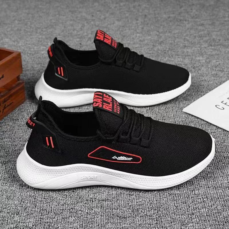 Giày nam sneaker vải thoáng khí AKBSS chữ ký viền có 2 màu