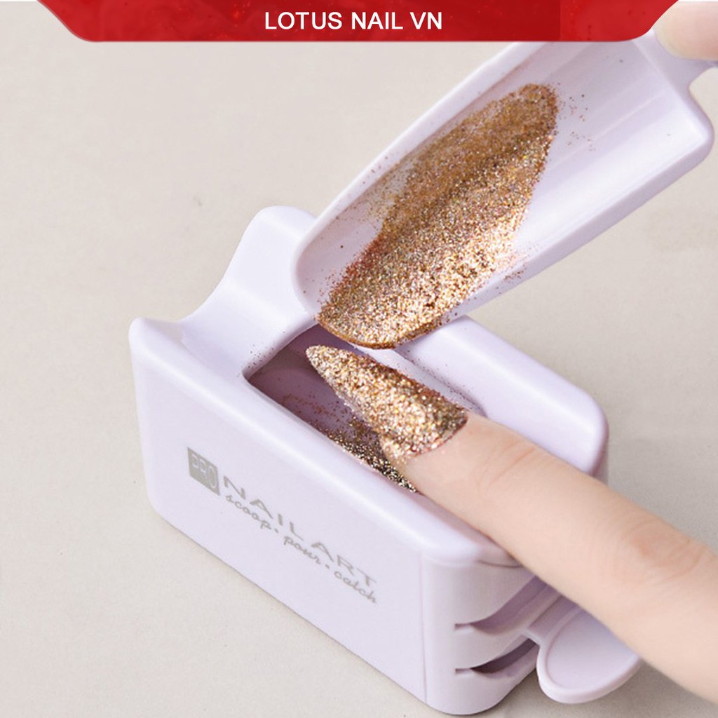 Khay hứng đá rắc nail, khay đựng nhũ rắc móng tiện lợi