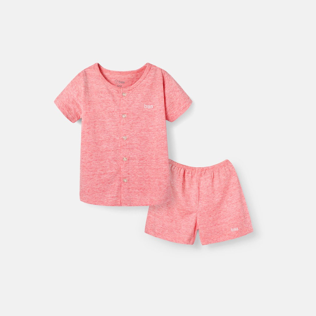 Set đồ bộ BAA BABY vải tencel cao cấp kháng khuẩn in logo baa cho bé trai và bé gái - UT-DB01N