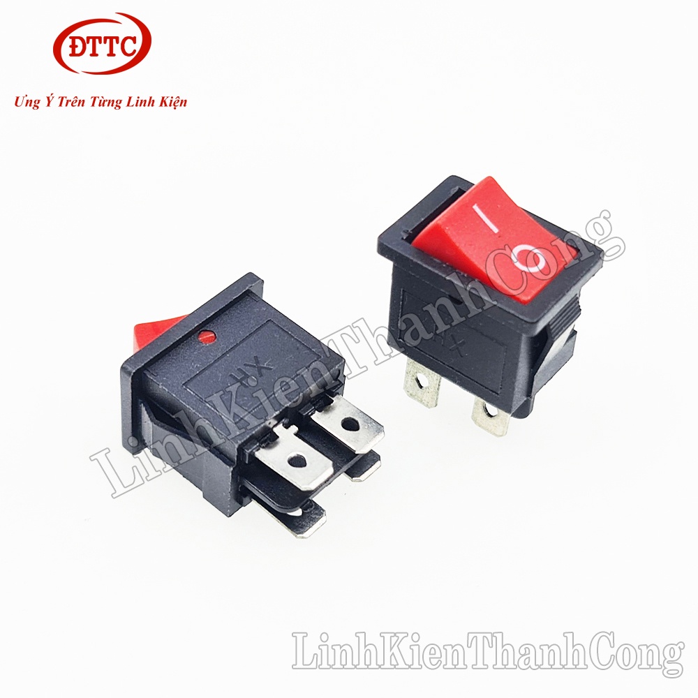 Công Tắc KCD1-104 4 Chân Màu Đỏ