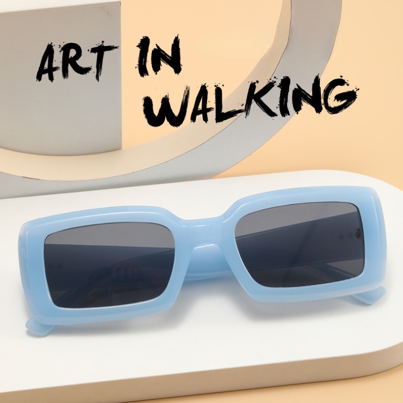 (YUZHU) Kính Mát Thời Trang Hàn Quốc Nhiều Màu Sắc Hình Chữ Nhật
