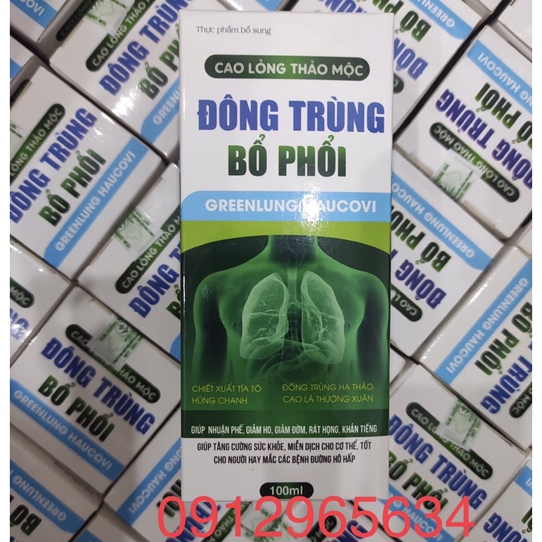 Siro thảo mộc Đông trùng bổ phổi bổ sung dinh dưỡng thành phần tự nhiên cho cơ thể Haucovi