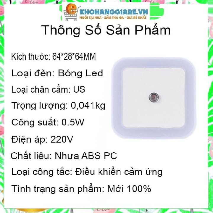 Đèn ngủ thông minh bóng ngủ mini cảm ứng ánh sáng tự động mở khi trời tối giá rẻ tiết kiệm điện kho hàng giá rẻ VN