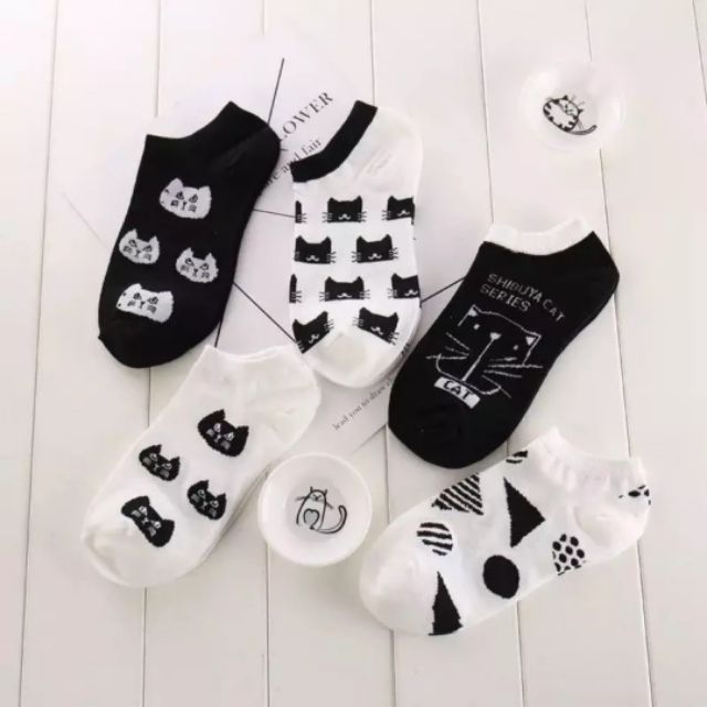 Combo 5 đôi Tất hình mèo