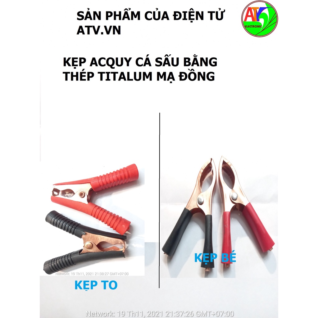 1 đôi KẸP ĂCQUY TO VÀ BÉ THEO ĐÔI kẹp cá sấu