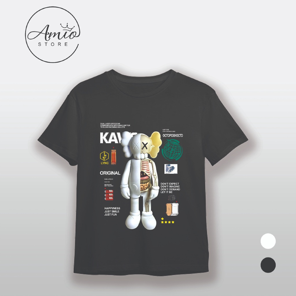 Áo thun tay lỡ AMIO KAWS nam nữ - Áo phông nam nữ unisex form rộng oversize H0010