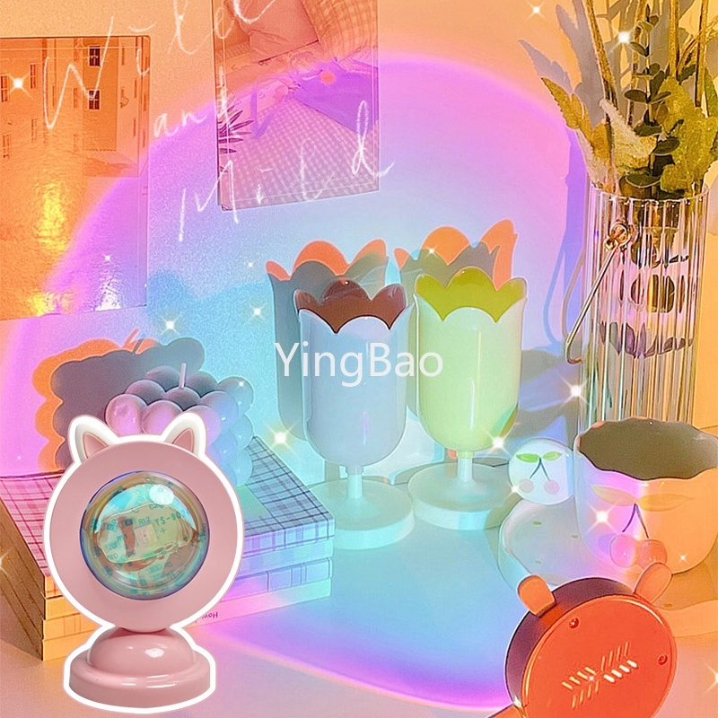 Đèn Chiếu Hình Cầu Vồng Cổng USB Dùng Trang Trí Phòng Khách