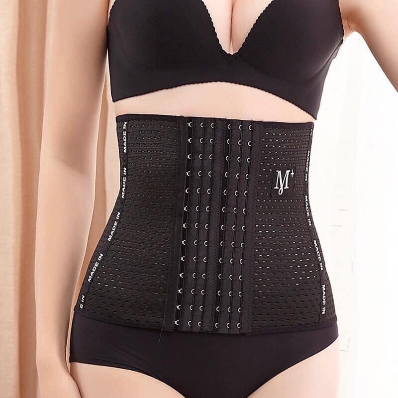 Nịt bụng giảm mỡ sau sinh 6 nấc cài có thanh cố định, không bị cuộn tạo vòng eo thon gọn HLBOUTIQUE N9999