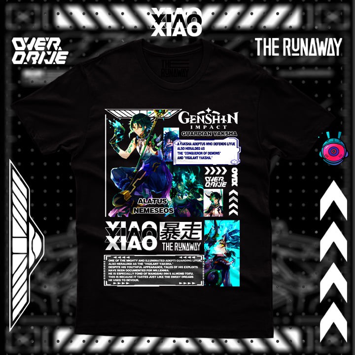 Áo phông Genshin Impact: Xiao 100% Cotton Nam / Nữ by The Runaway