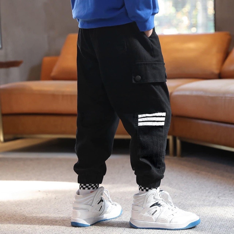 SP000852 Quần kaki jogger bé trai đi học size đại, quần thô dài cho bé 8 tuổi 30kg SP002785