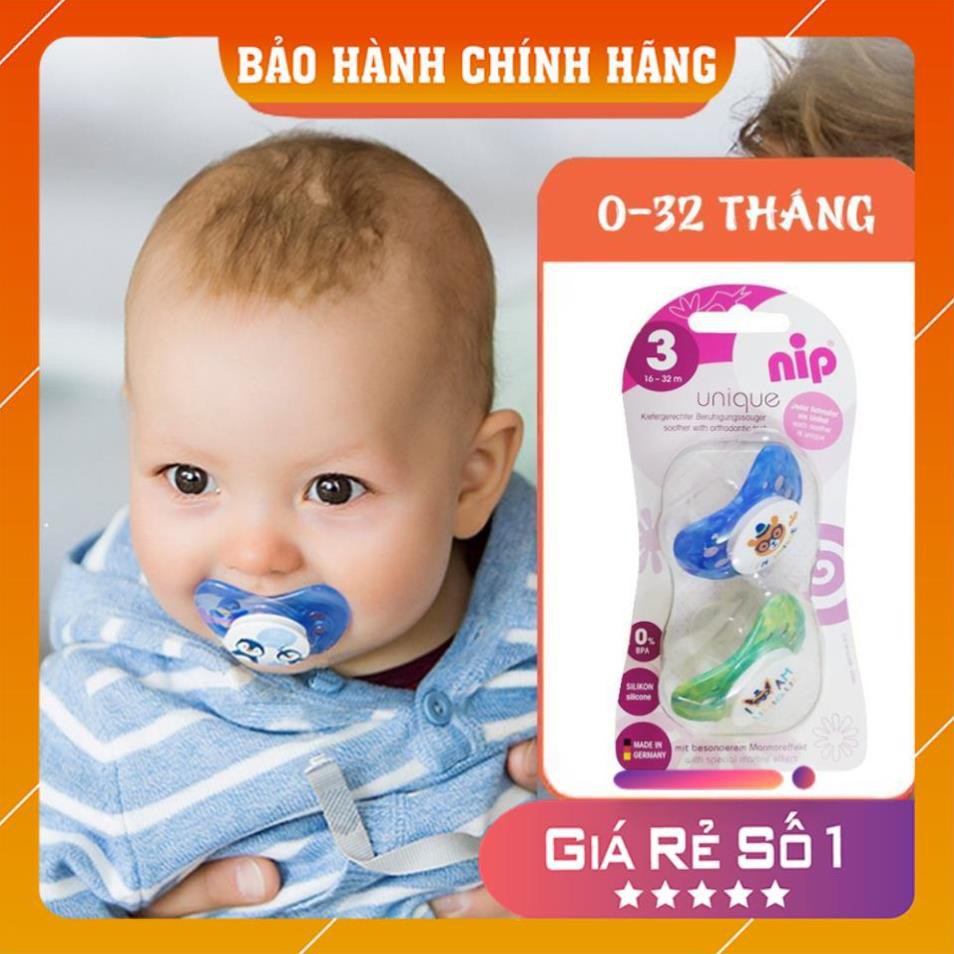 Ti ngậm chỉnh nha VÂN ĐÁ Nip Unique chống hô an toàn cho bé (không quai)