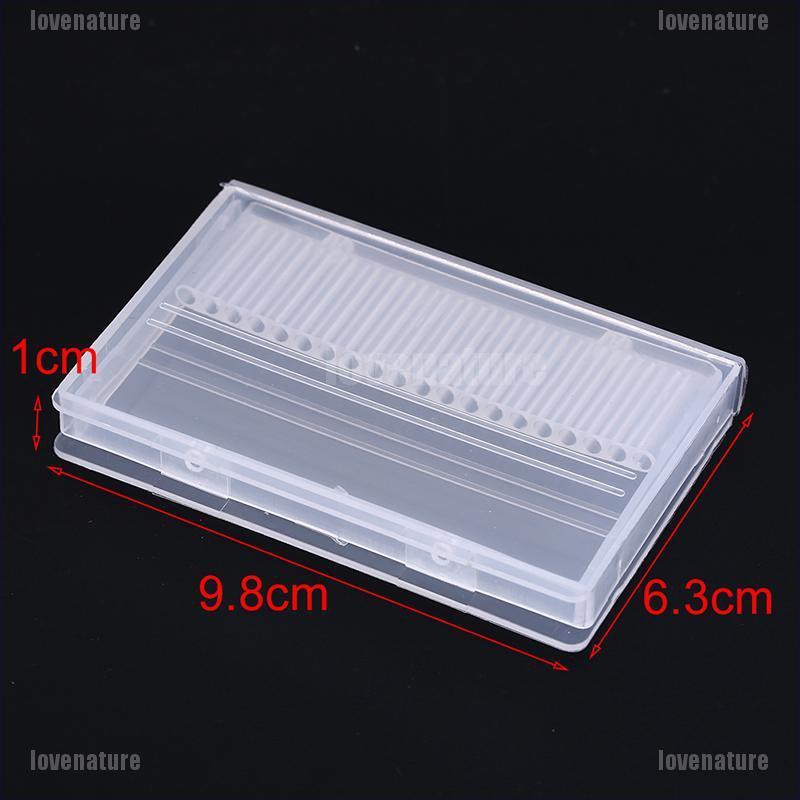 [LOVE] 20 hole nail drill bits box plastic display stand container for 3/32" bits drill [Nature]