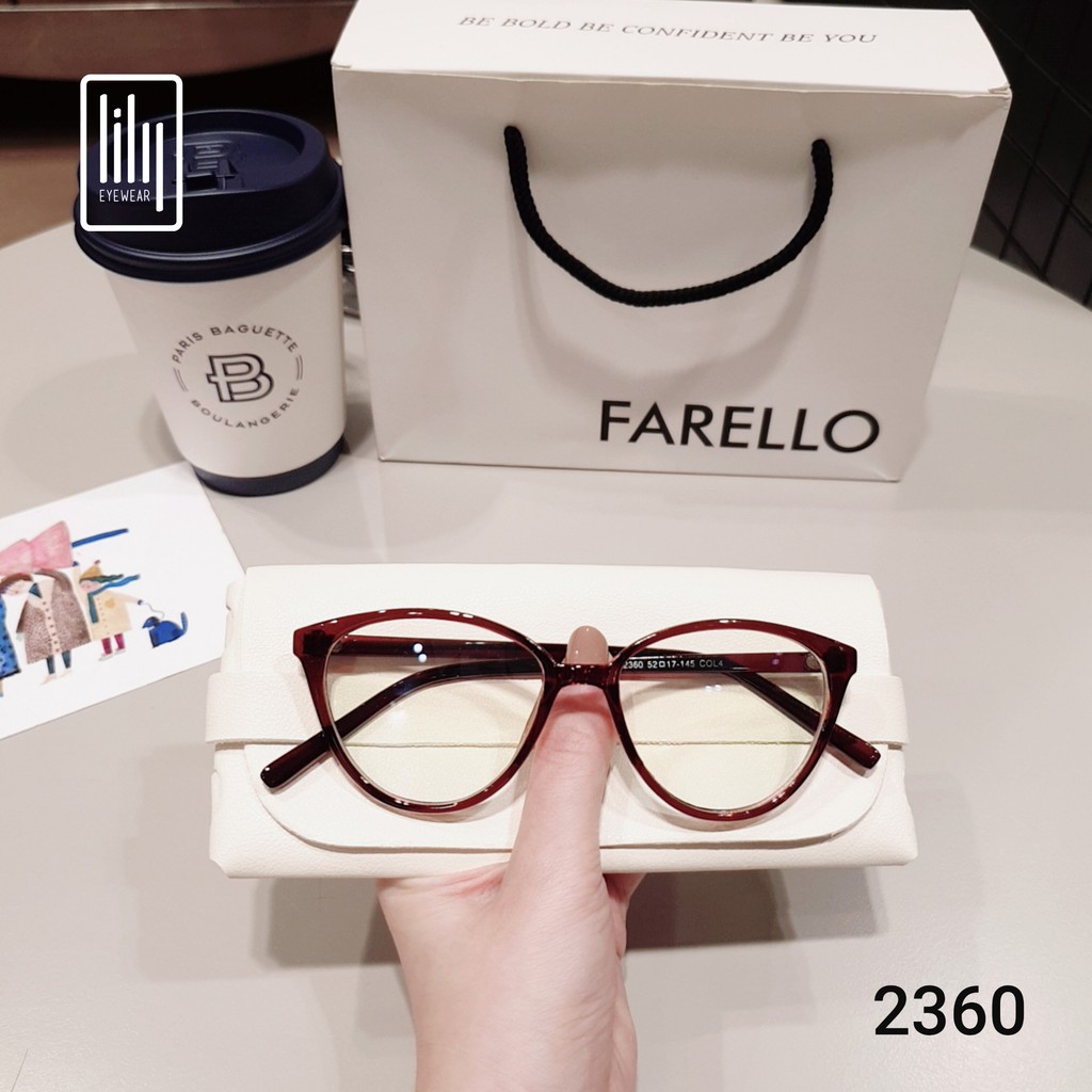 Gọng kính cận nữ LILYEYEWEAR mắt mèo dễ thương màu sắc thời trang phù hợp nhiều khuôn mặt 232360