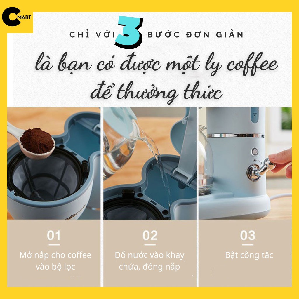 Máy pha cà phê coffee KFJ-A06K1 BEAR chính hãng kèm ảnh thật