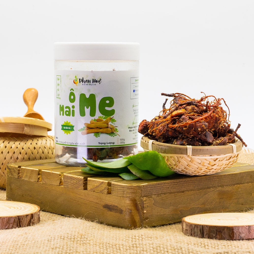 Ô mai xí muội me xào chua ngọt cay Phan Huệ hộp 100g 300g 500g đặc sản Hà Nội